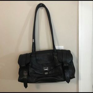 Proenza Schouler Black Leather PS1 Keep All Bag